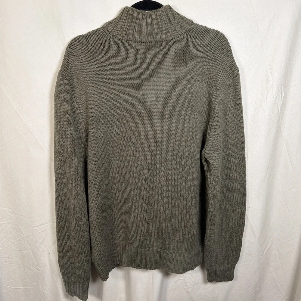 Polo Ralph Lauren‎ Quarter Zip Sweater Mens XL Cotton Olive Green